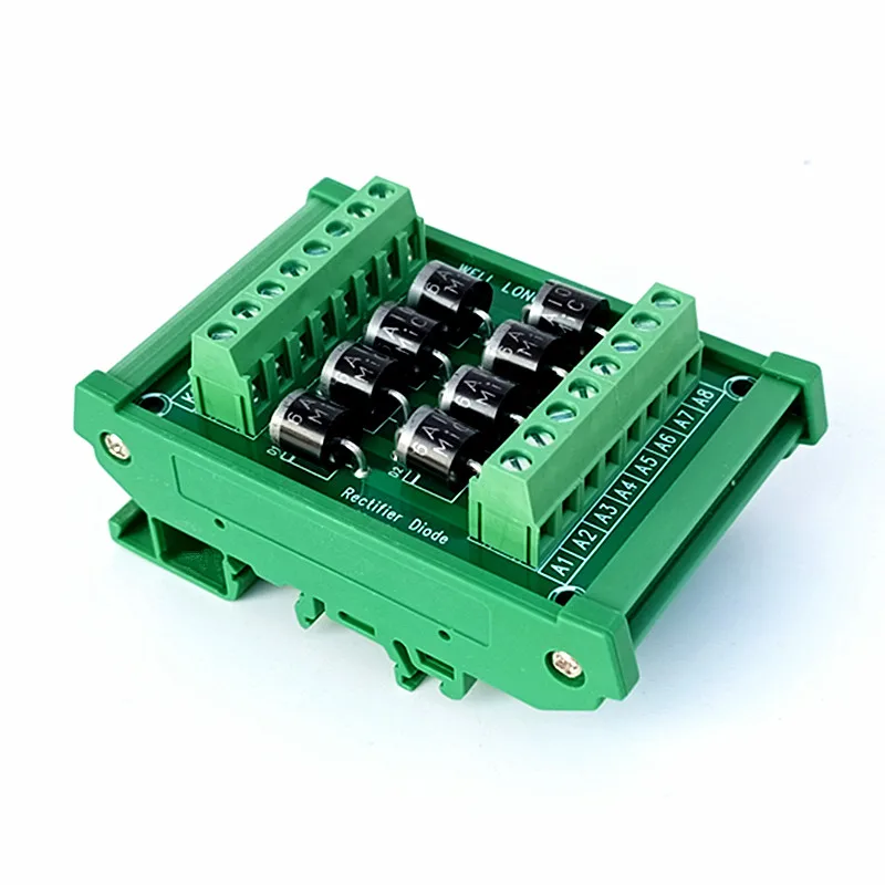 DIN Rail Mount 8 Individual 6A10 Diode Module 6A 1000VDC .