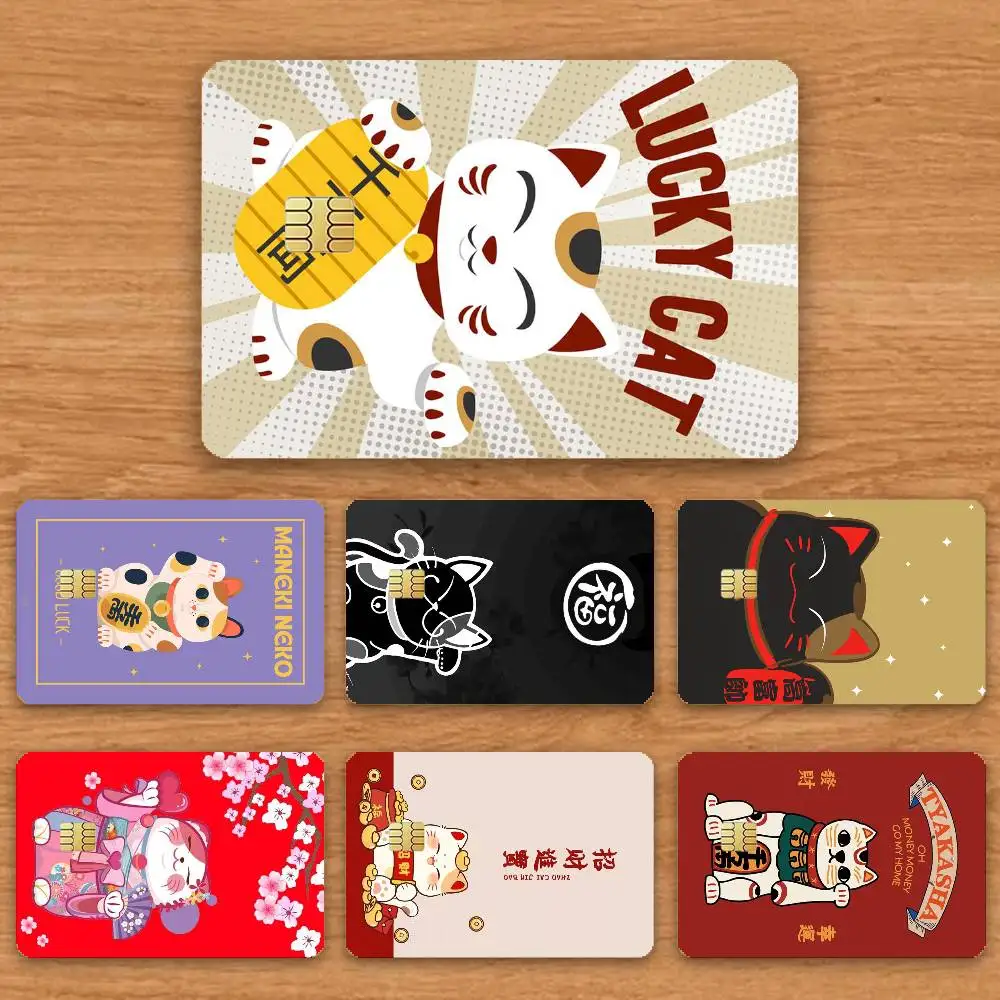 

Maneki Neko Lucky Money Cat Card HD Stickers Game Card Decal Card Matte Film Skin Small Chip Waterproof Sticker