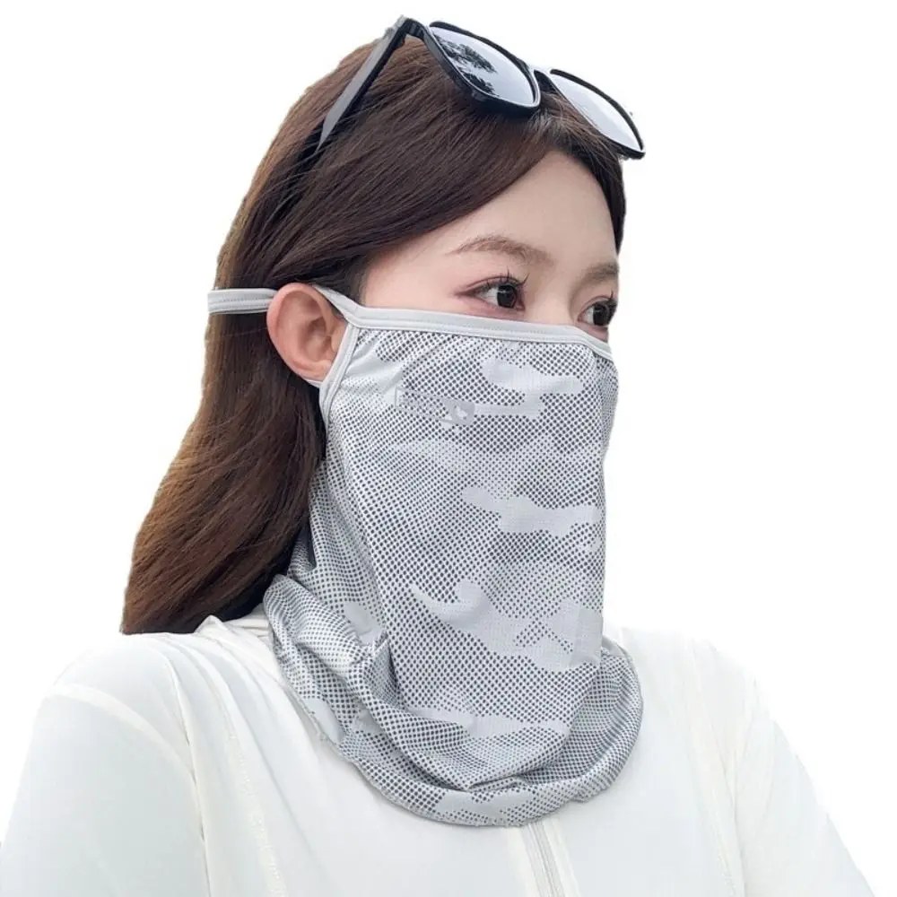 Breathable Ice Silk Sunscreen Masks Sunproof Sun/UV Protection Full Head Mask Anti-UV Quick Drying Long Neck Covers Men Women