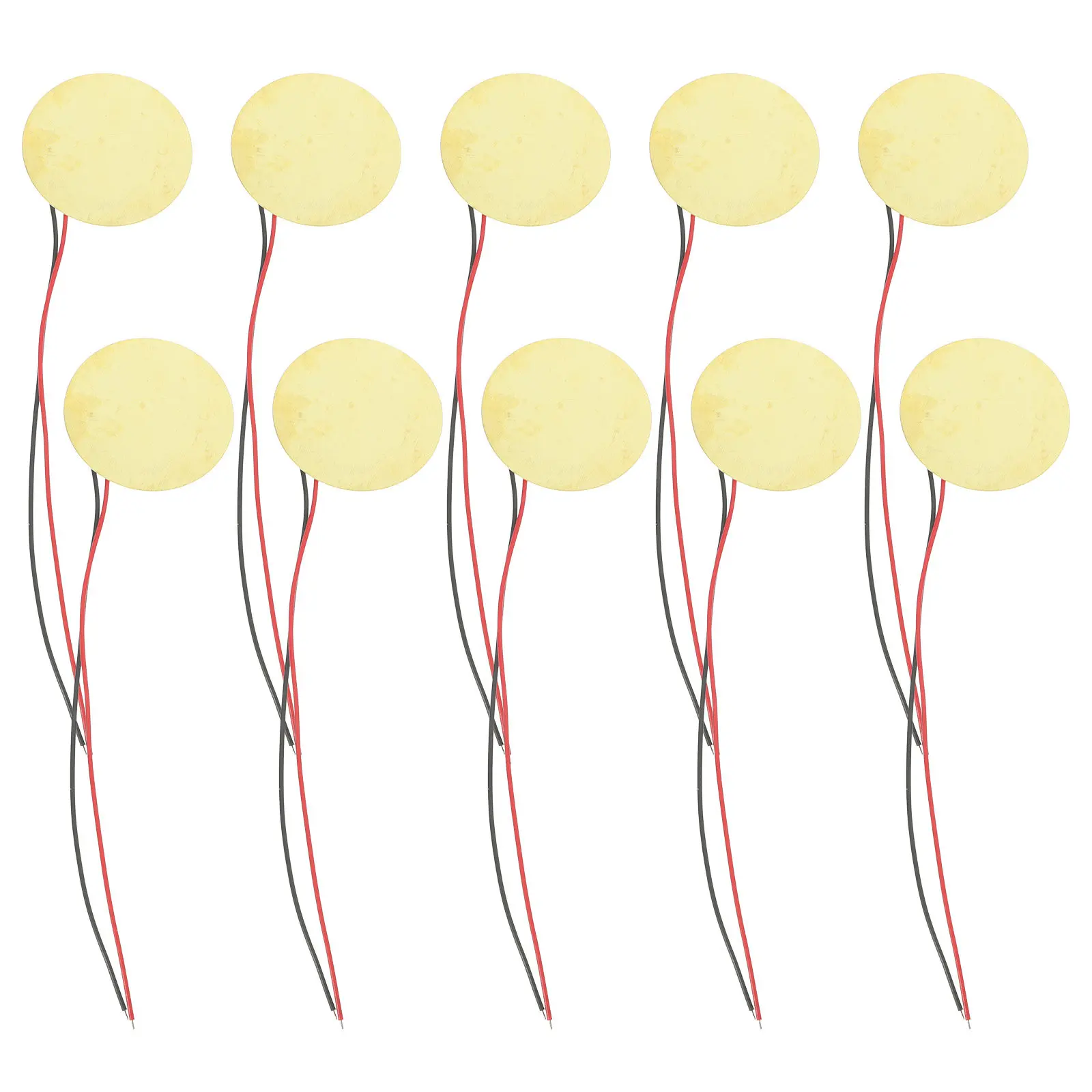 20Pcs Instrument Piezo Sounder Sensors Copper Based Transducers for Drums Pianos Wind Instruments Amplifier Accessories Set