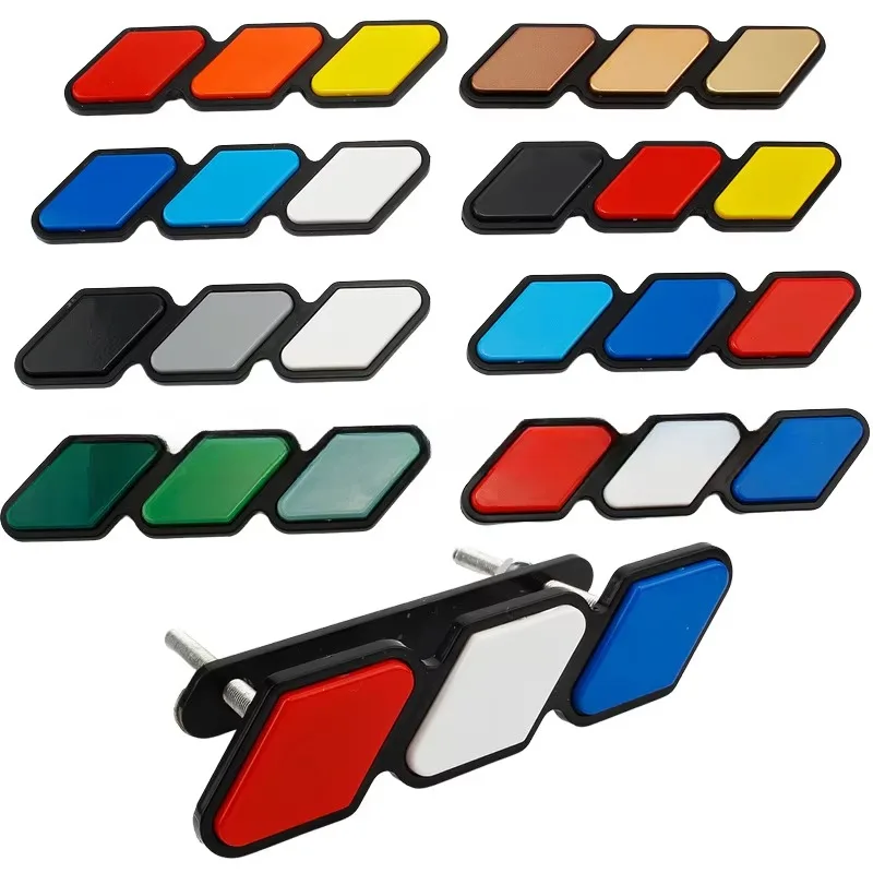 Suitable for car air intake grille badge/three-colour logo as an excellent car decoration.Three-color emblem on the front grille