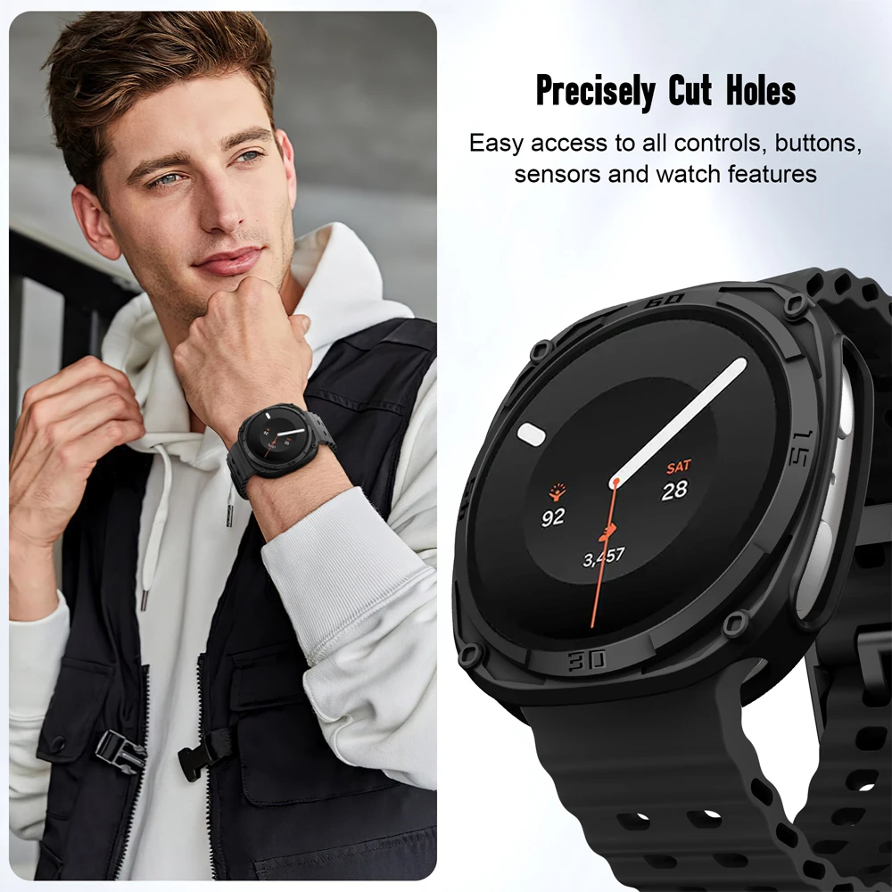 Robuste Hülle für Samsung Galaxy 9 8 44mm 40mm Zubehör Harter PC-Stoßfänger Schutzrahmen Schutzabdeckung für Galaxy Watch 9 – Detail 9