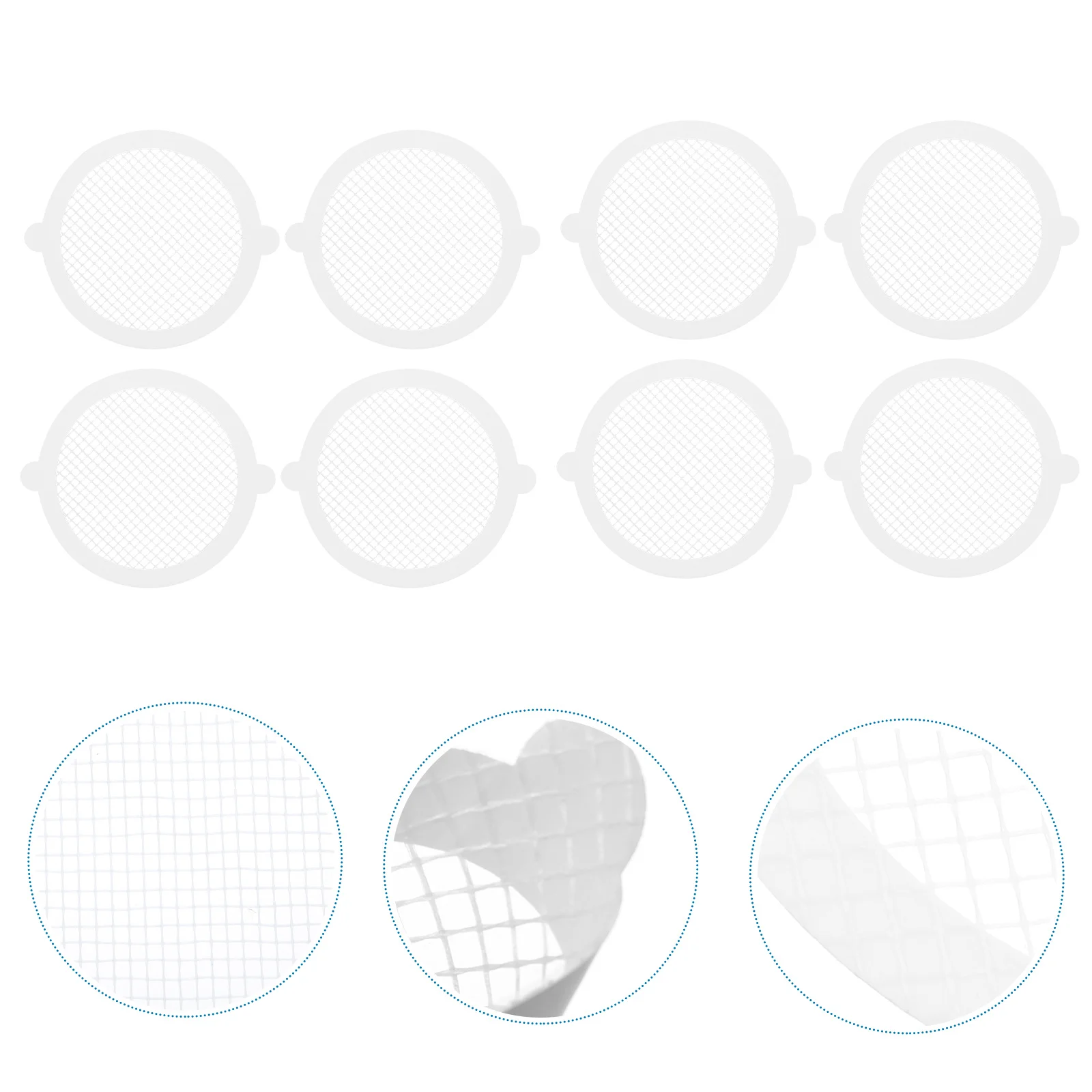 30 قطعة من الألياف الزجاجية الفاخرة لتصريف الشعر، ملصقات فلتر المجاري المضادة للحجب لحوض المطبخ والحمام