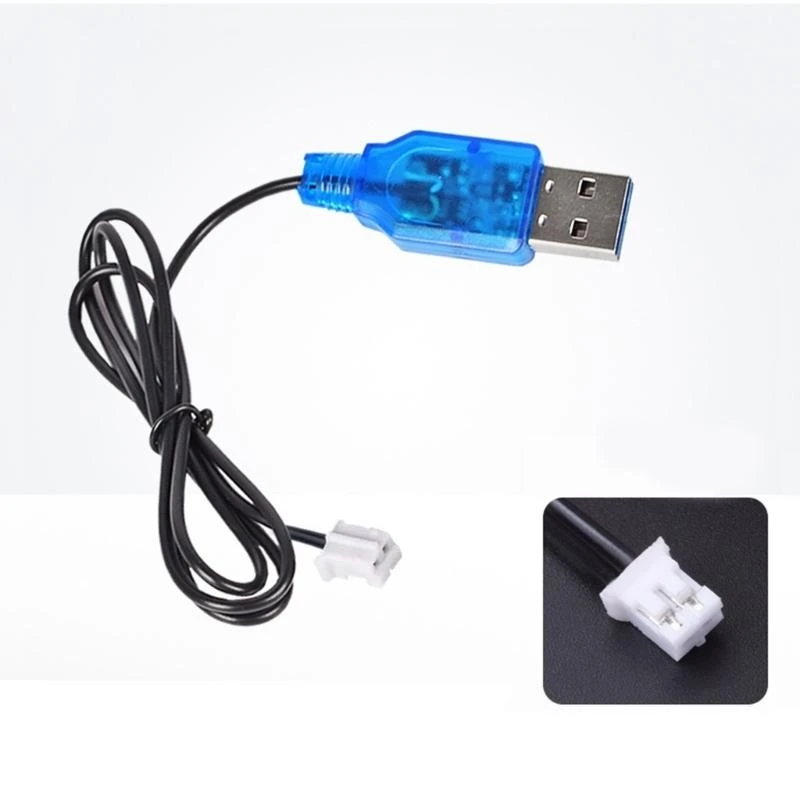 E8BA PH2,0-2P USB-зарядка кабеля PH2,0-2P Прозраки для батарей 3,7 В 18650