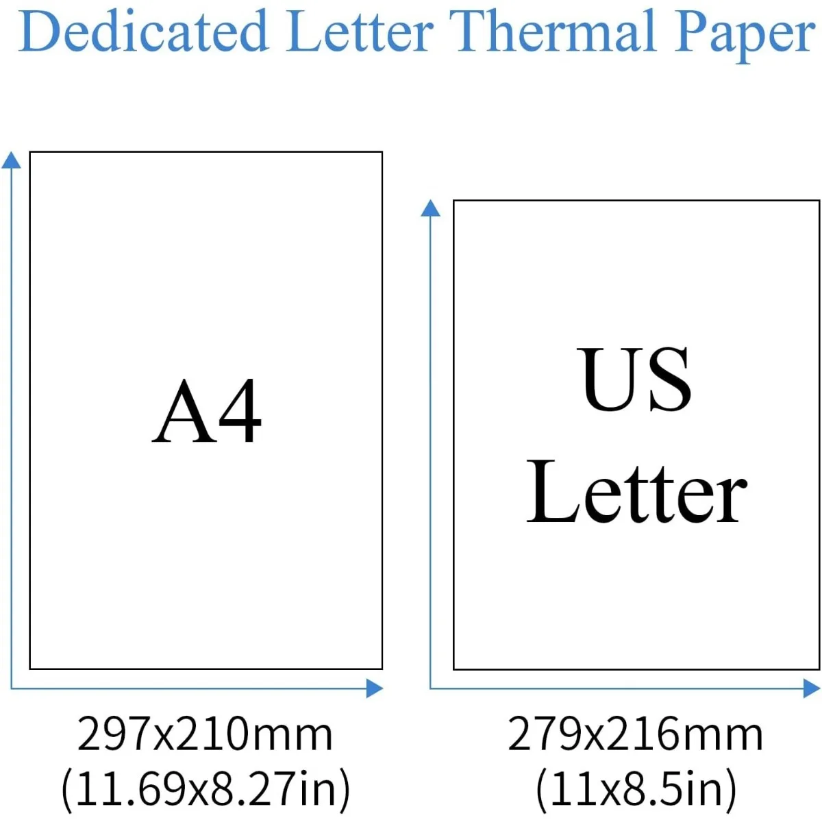 A4 Thermal Paper Quick-Dry Barcode Ship Medical Retail Labels Receipts Compatible A40 X8 M08F S8 Office Warehouse Hospital Use