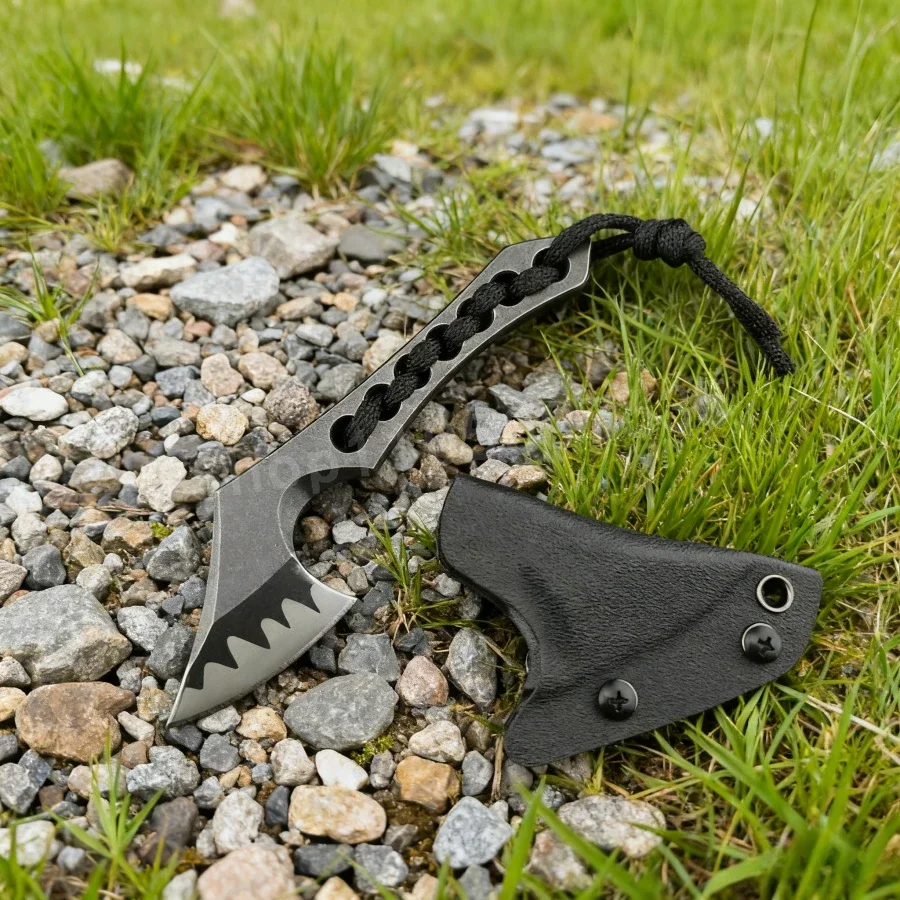 

Portable Mini Axe Formed D2 Steel Integrated Water-based EDC Portable Kitchen Knife Outdoor Camping Picnic Fruit Knife