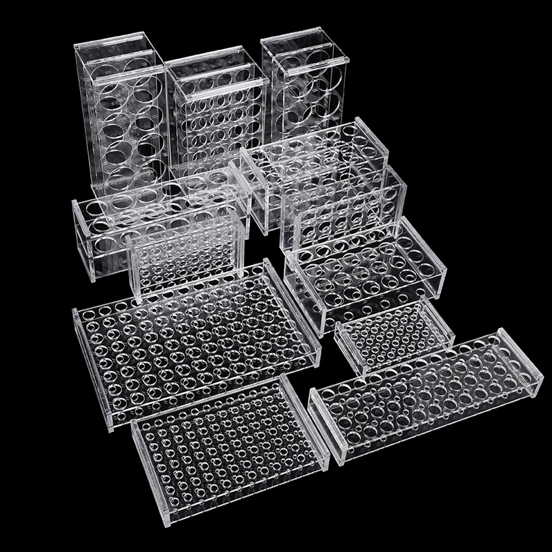 0.2ml/0.5ml/1.5ml/2ml/5ml/10ml/15ml/20ml/50ml Test Tube Rack Test Tubing Holder 8/10/12/18/24/40/48/96 Holes Lab School Supplies