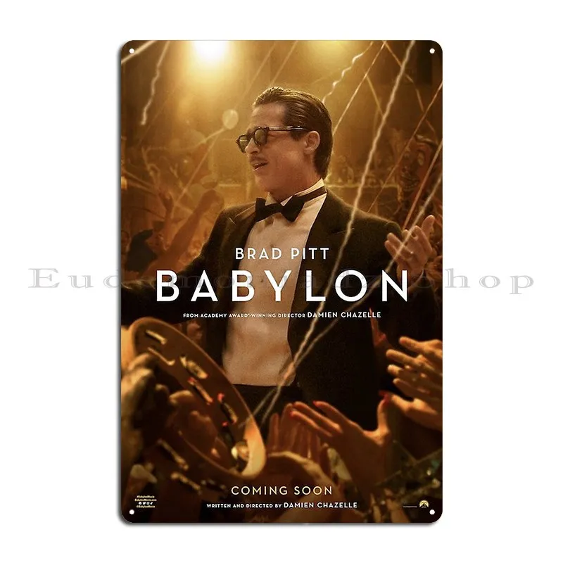 Babylon 2022 Poster Metal Sign Printing Cinema Painting Designing Wall Mural Tin Sign Poster