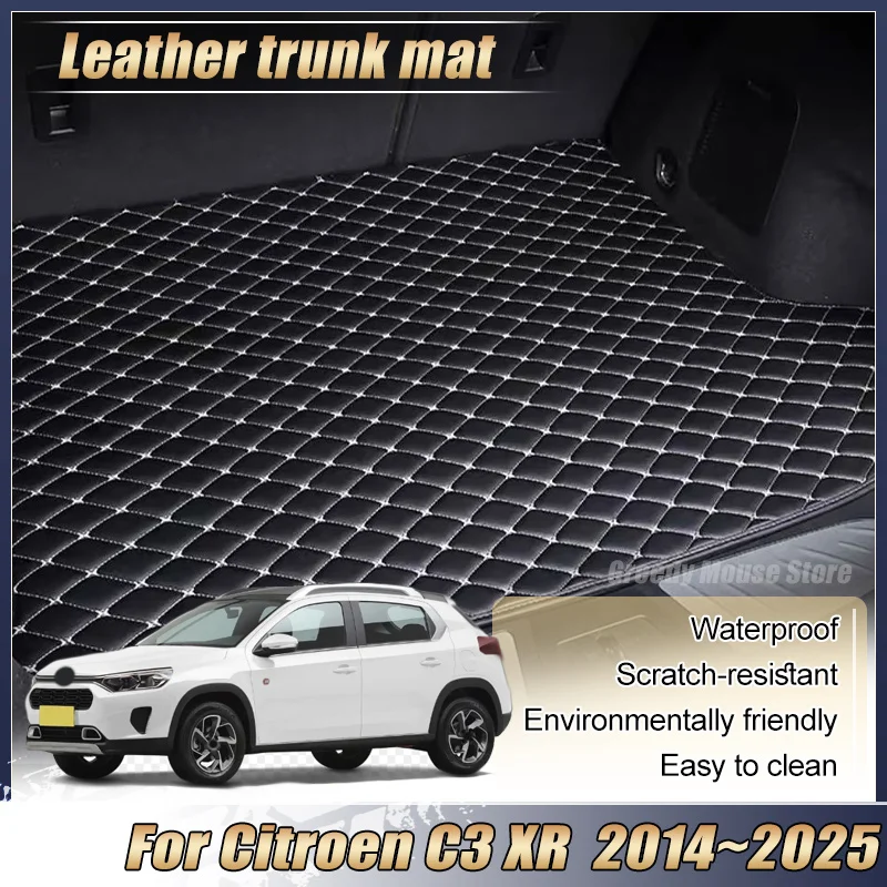 For Citroen C3 XR 2014-2025 Trunk Mats Anti-Slip Storage Pad Luggage Tray Anti Dirty Liner Easy Clean Dedicated Car Accessories