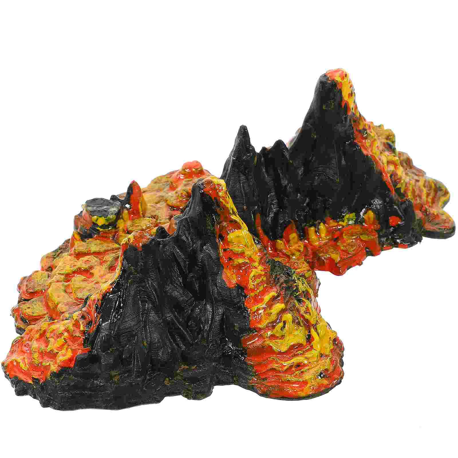 2 Pcs Simulated Volcano Model Decor Toy for Children Models Adornments Tank Decorate Kid