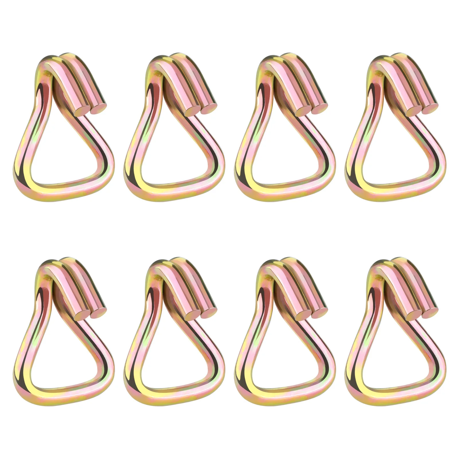 Tie Down Strap Hooks Strong Steel Dual J Hook for Nylon Webbing and Heavy Duty Load Secure