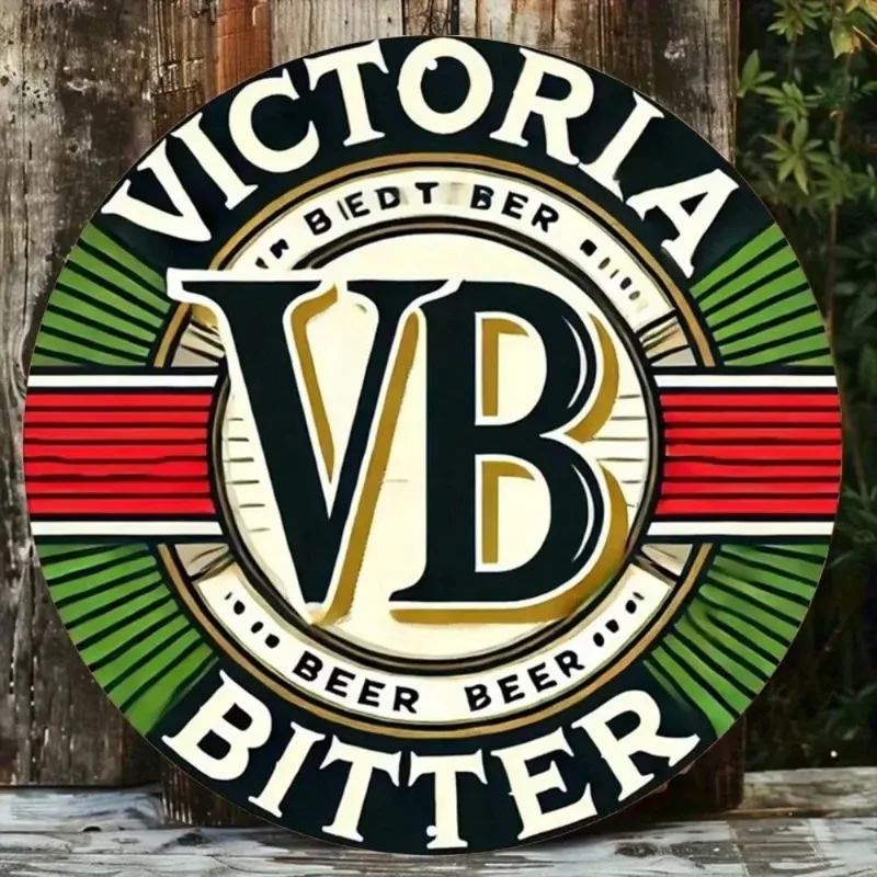 لافتة معدنية بشعار Victoria Bitter VB Beer: اكتشف جاذبيةها - يجب اقتناؤها لديكور البار والمقهى والمنزل والشاطئ #4