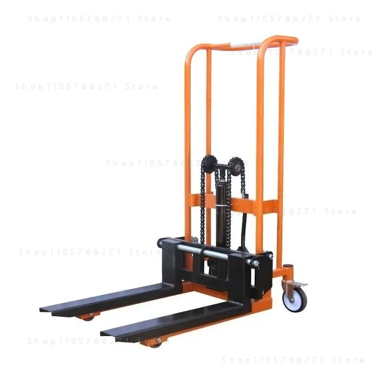 200kg Manual Miniature Hydraulic Forklift Manual Stacker Lightweight Household Loading and Unloading Truck Lifting Truck
