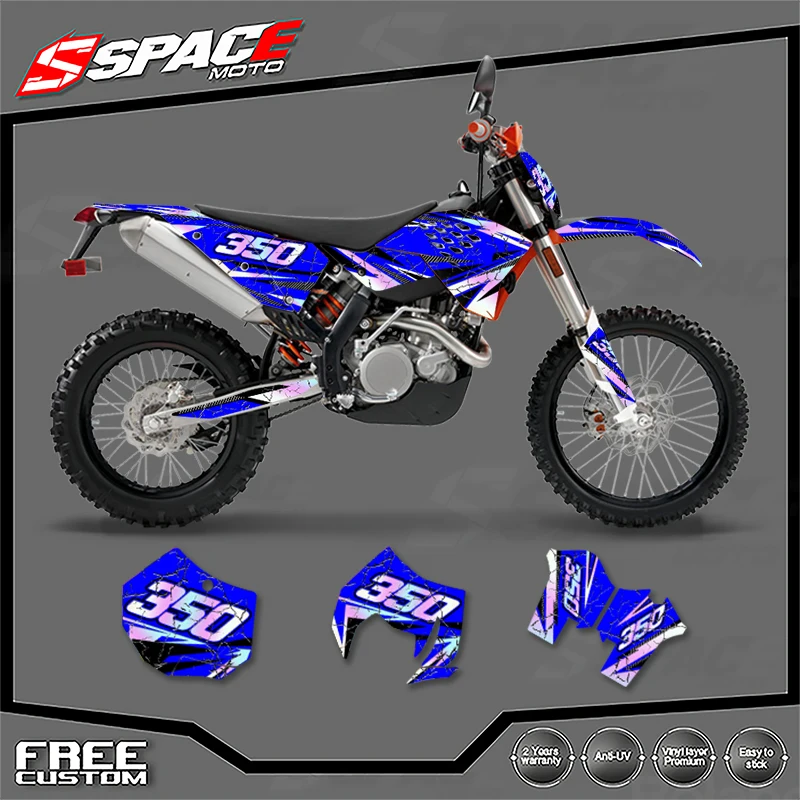 graficos-personalizados-para-motocicletas-space-para-ktm-450exc08-11-sxf07-10-calcomanias-con-acabado-brillante-holografico-cromado-y-mate