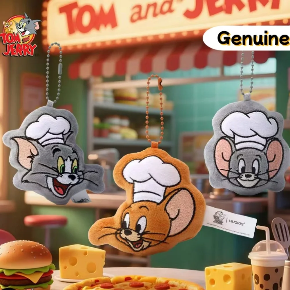 

Подлинная плюшевая кукла Том и Джерри, слепая сумка, кавайный аниме-персонаж, магнитный декор для холодильника, игрушка, украшение для рюкзака, куклы, подарок для девочек