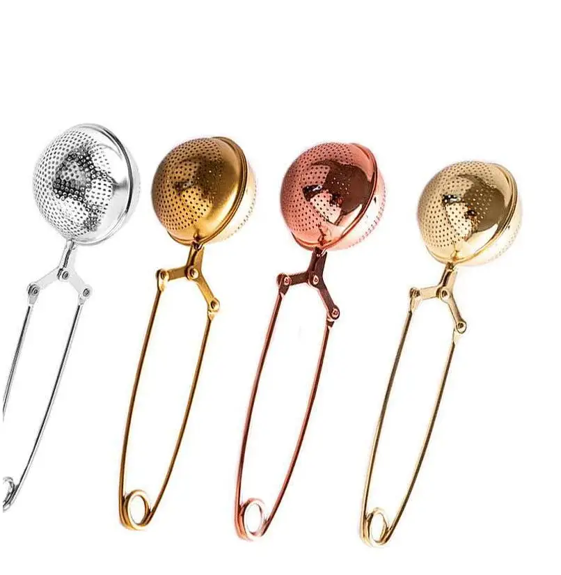 

Stainless Steel Teapot Tea Infuser Strainer Ball Coffee Vanilla Spice Filter Diffuser Household Tea Strainers With Handle ni73