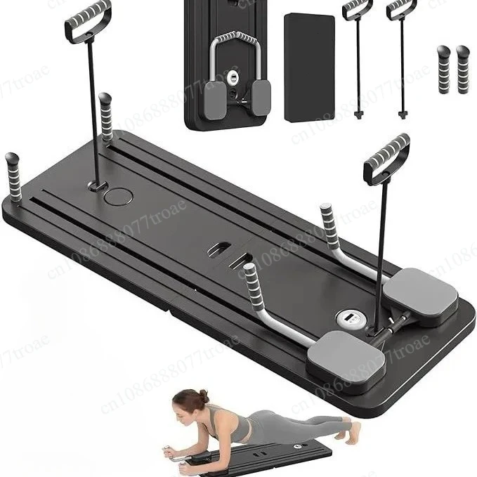 Foldable Pilates Reformer Board Set with Timer Essential Home Pilates Exercise Equipment