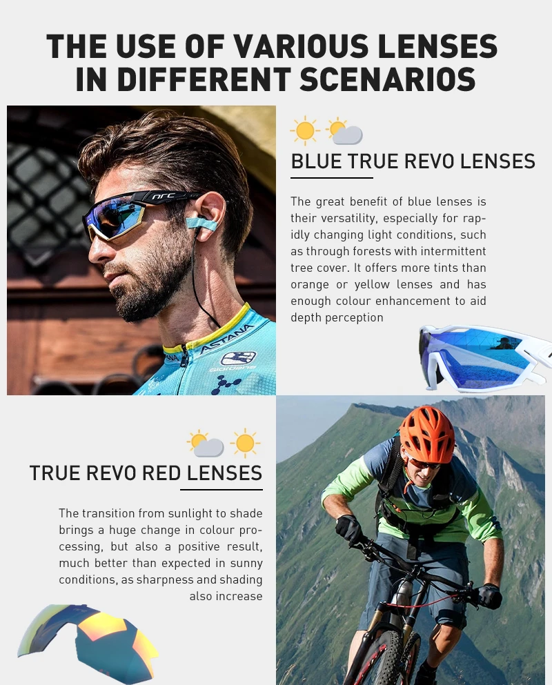 NRC X2 PRide 3 objektiv Radfahren Gläser Mann Mountainbike Fahrrad Sport Sonnenbrille MTB Radfahren Brillen Frau – Detail 16