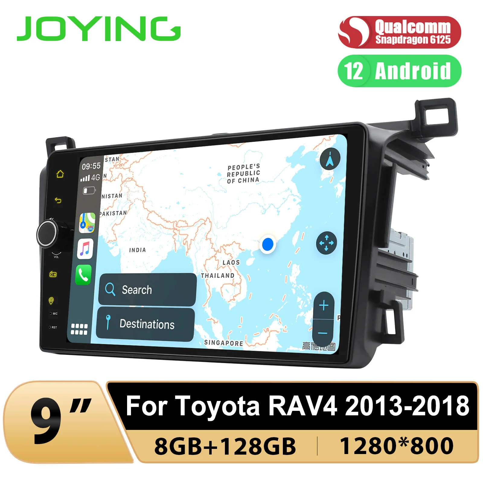 Магнитола Joying для Toyota RAV4 12,0-2013, 9 дюймов, Android 2018