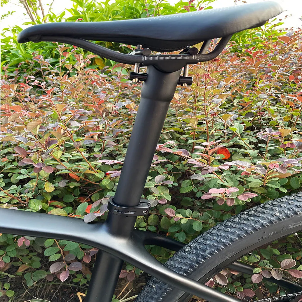 Ultralight Full Carbon Fiber Bicycle Seatpost for Mountain & Road Bikes Compatible with 27.2/30.9/31.6mm Sizes 300/350/400mm