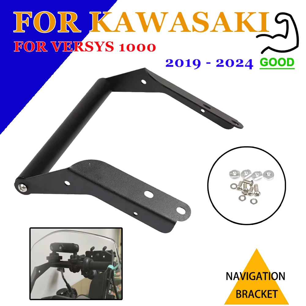 

For KAWASAKI Versys 1000 2019 - 2024 Accessories Gps Navigation Bracket Motorcycle Cnc Mobile Phone Bracket Replace Parts