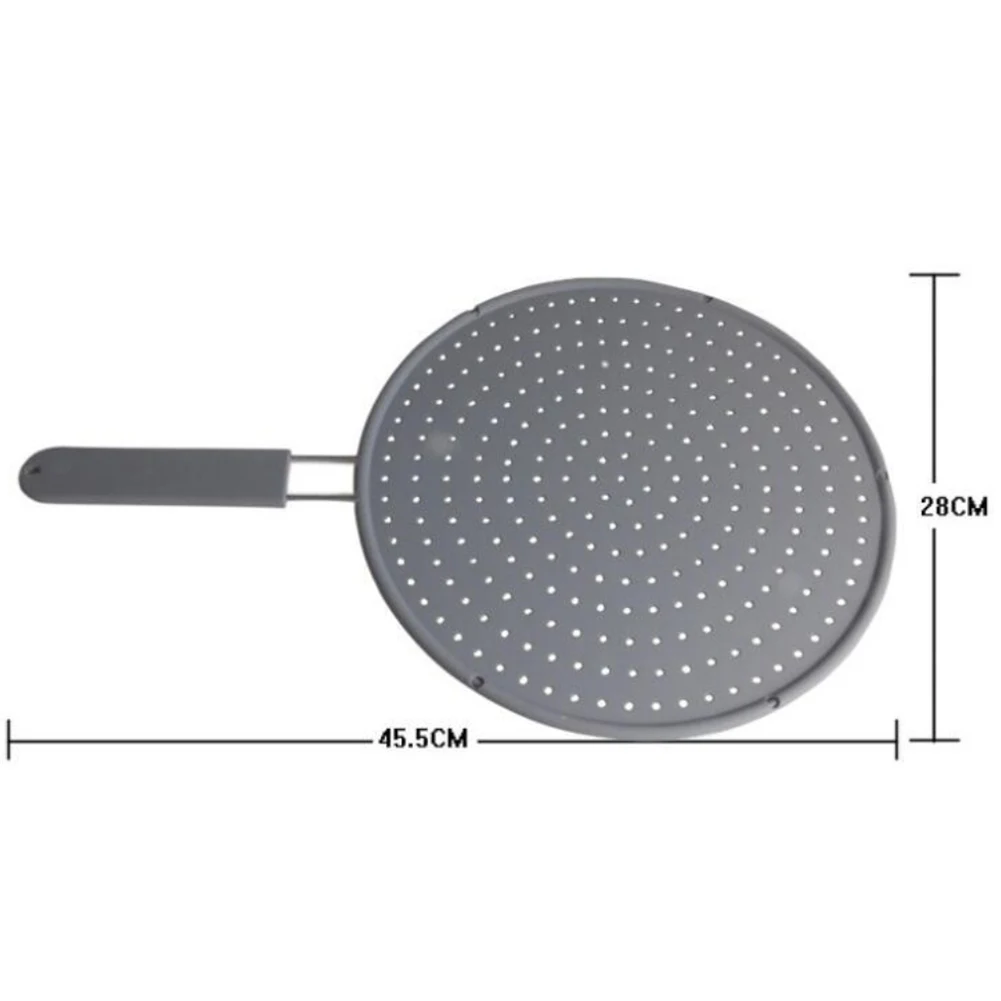 Silicone cooking splash lid for pots and pans with overflow protection to keep kitchen clean and prevent spills