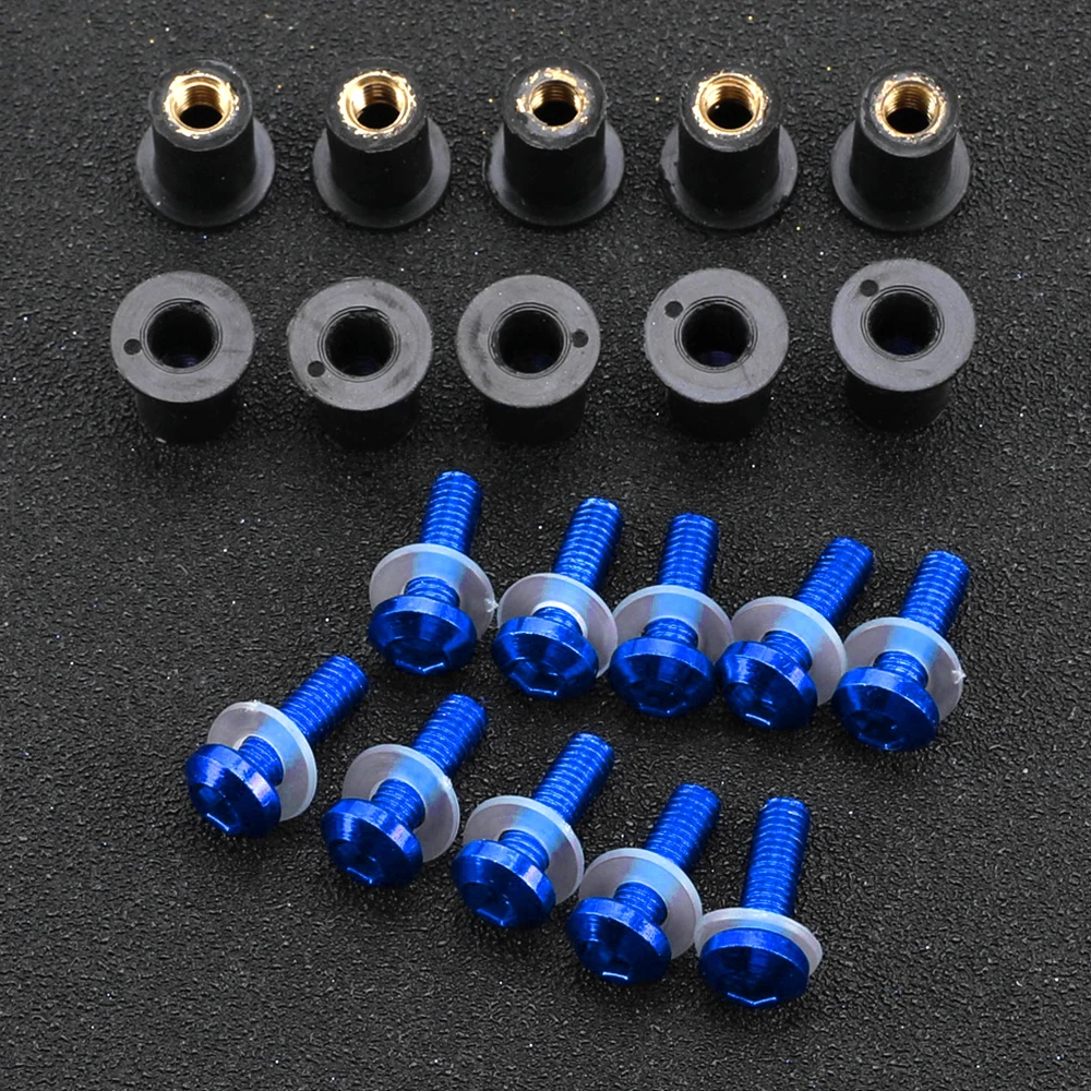 

For SUZUKI GSXR600 GSXR750 GSXR1000 GSXS1000 F/ABS GSXS125 GSXS150 all year Motorcycle 5mm Windscreen Windshield Bolts Screw kit