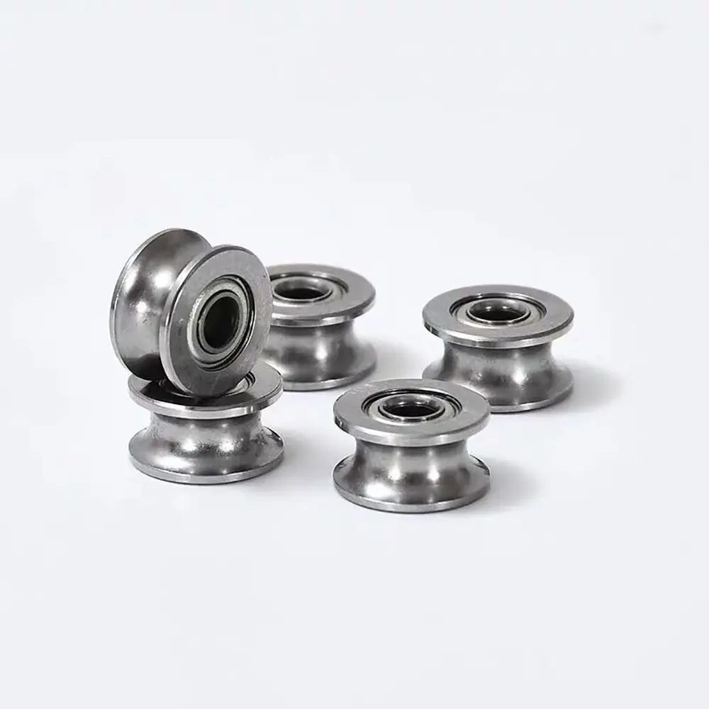 1/5Pcs U624ZZ V624ZZ Pulley Bearing U Groove V Groove Sealed Ball Ball Bearing Carbon Steel Bearing Steel