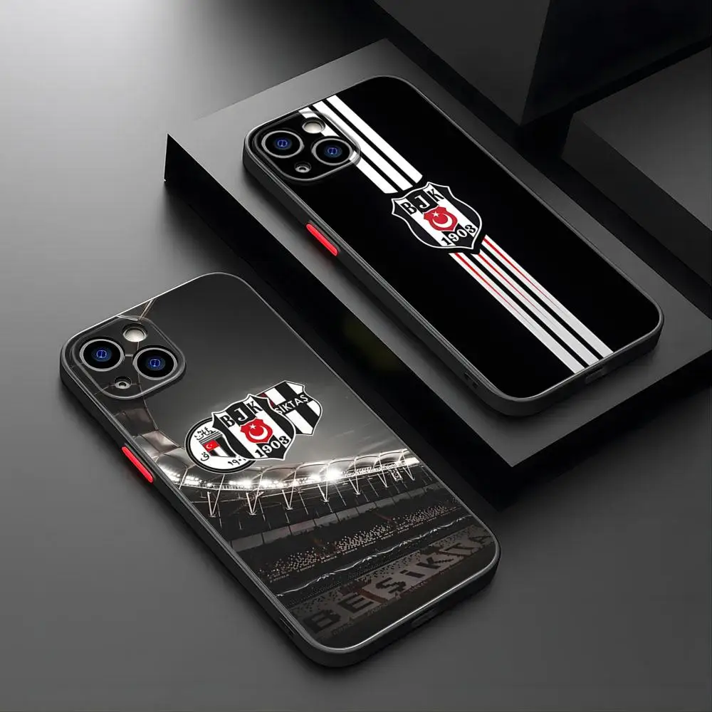 A-Fashions besiktas BJK Phone Case Matte Translucent For IPhone 15 Pro 14 Pro Max 13 11 12 Mini Xs X Xr 7 8 Plus Se Back Cover