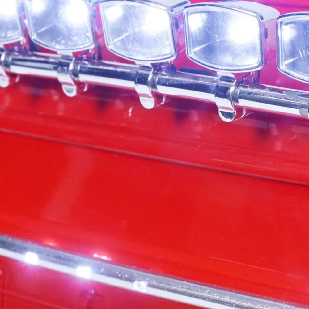 

Радиоуправляемый трактор LESU RTR 1:14, 6x6, полноприводный, с металлическим шасси, звуком, светом, пультом управления, аккумулятором и зарядным устройством, красный, игрушка для мальчиков