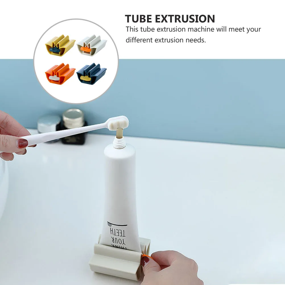 

4Pcs Toothpaste Tube Squeezer Roller ABS Manual Extruder for Bathroom Accessories Hair Dye Lotion Gel Cream