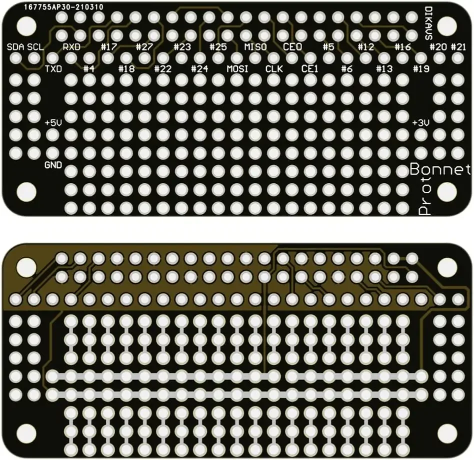 لوحة النماذج الأولية PCB لوحة النموذج الأولي Perma Proto Bonnet Mini لـ Raspberry Pi Zero #4