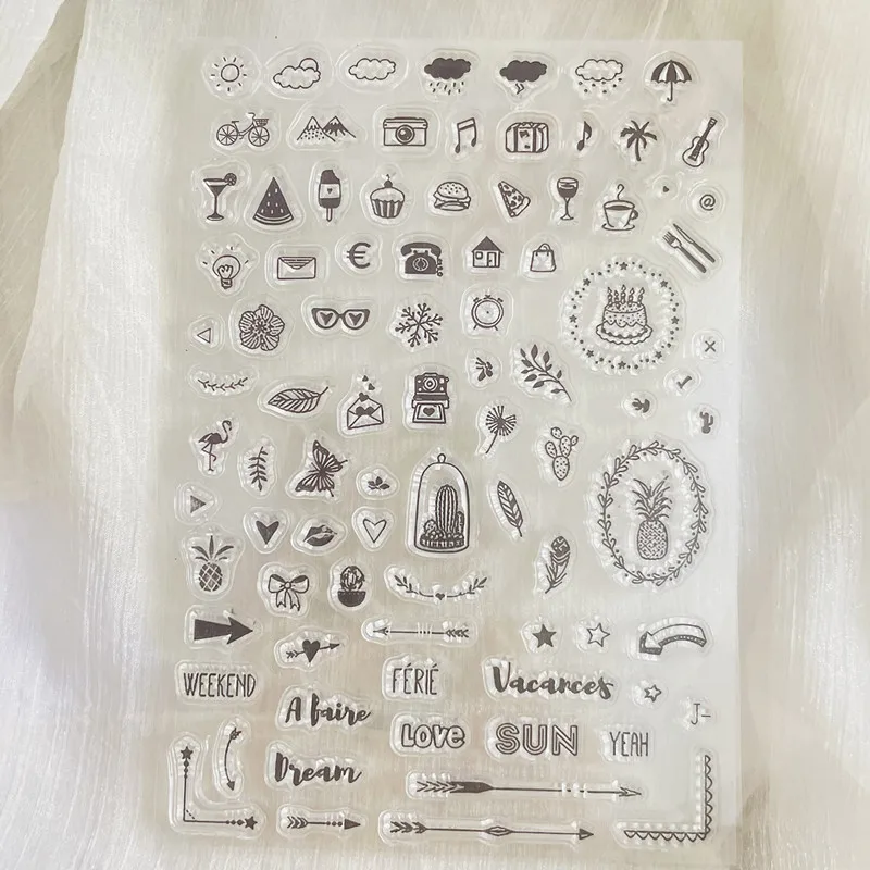 planner  small object Clear Stamp Transparent Silicone Stamp Seal Sheet For Scrapbooking Photo Album Decoration