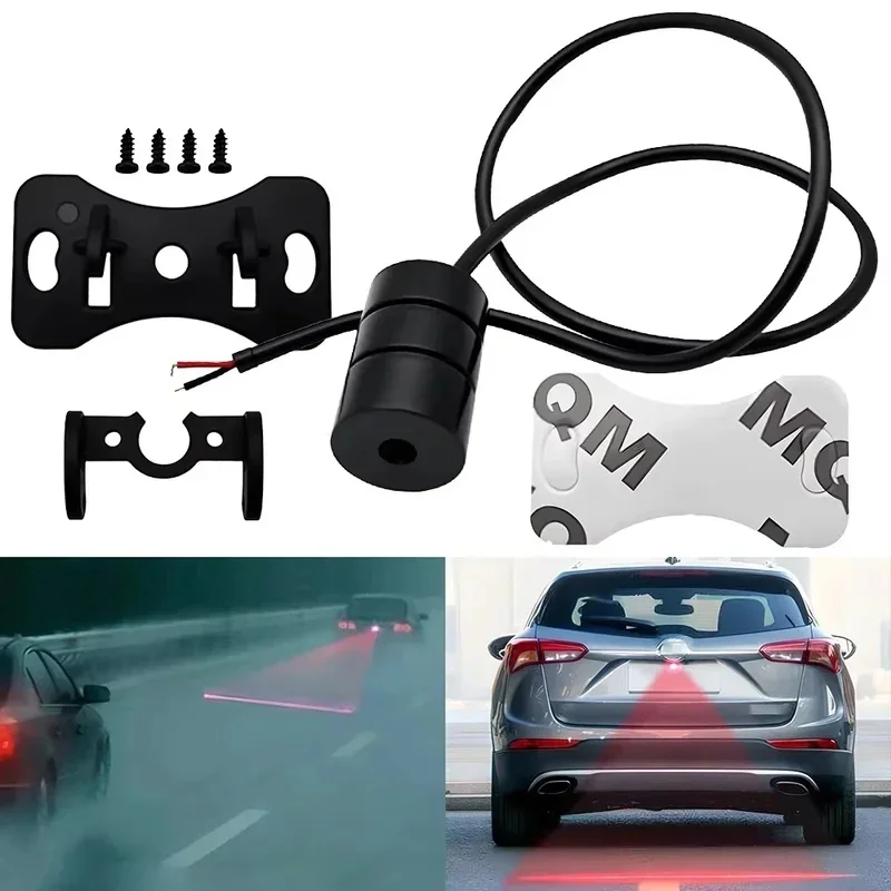 Car  LED Laser Fog Light Motorcycle Tail Lamp Vehicle Anti-Collision Taillight Brake Braking Warning Lamps Car Fog Amagi