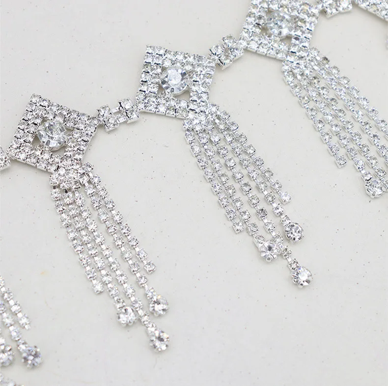 5 Meter Strass-Kettenborte mit Fransen, glitzernde Kristall-Accessoires, DIY Hochzeitsdekoration, Geschenk, Schleifenform, Strassband – Detail 5
