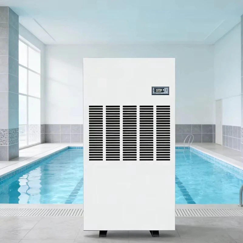 Inverter Indoor Swimming Pool Dehumidifier Plastic Energy-Efficient Durable Portable Ultra-quiet 12kg/h Capacity Commercial Use