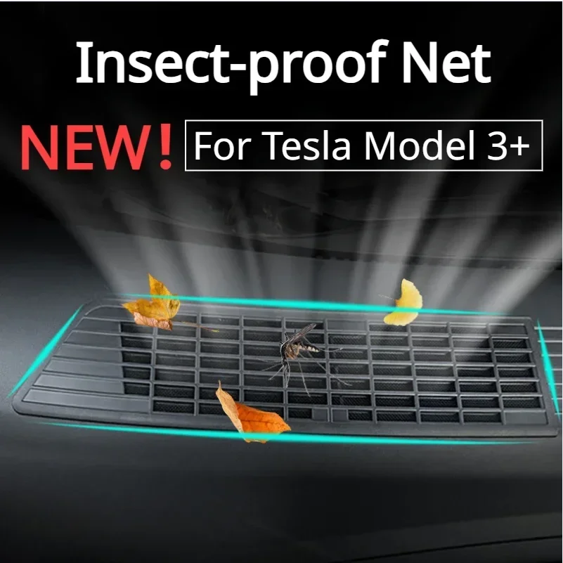 For Tesla Model 3+ Air Inlet Protective Cover Insect-proof Net Front Air-conditioning Intake Grille New Model3 Highland 2024