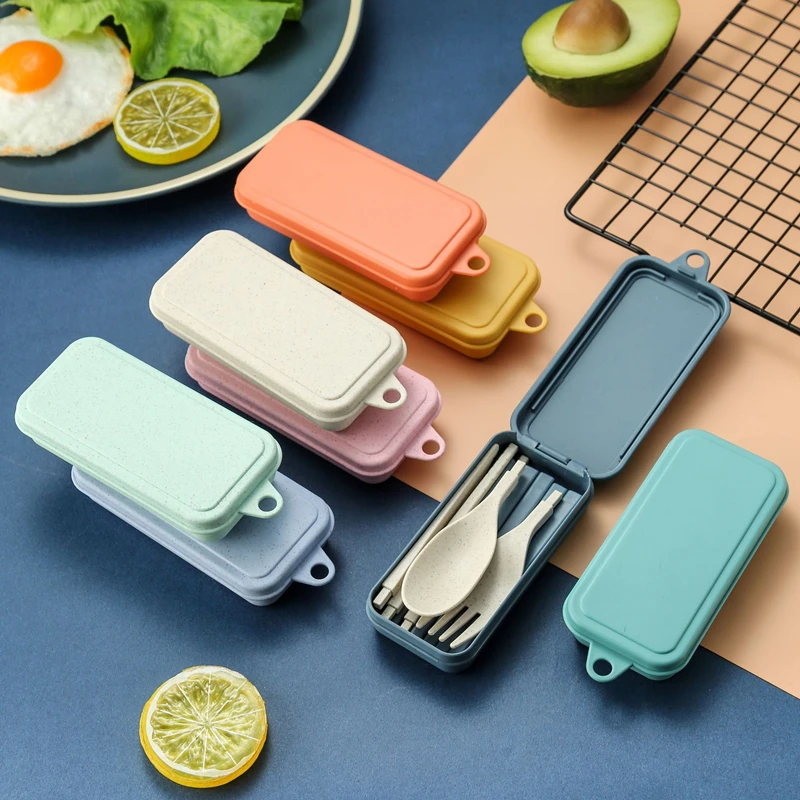 4Pcs Portable Tableware Set Wh - Camping Cooking Cutlery Set review and price