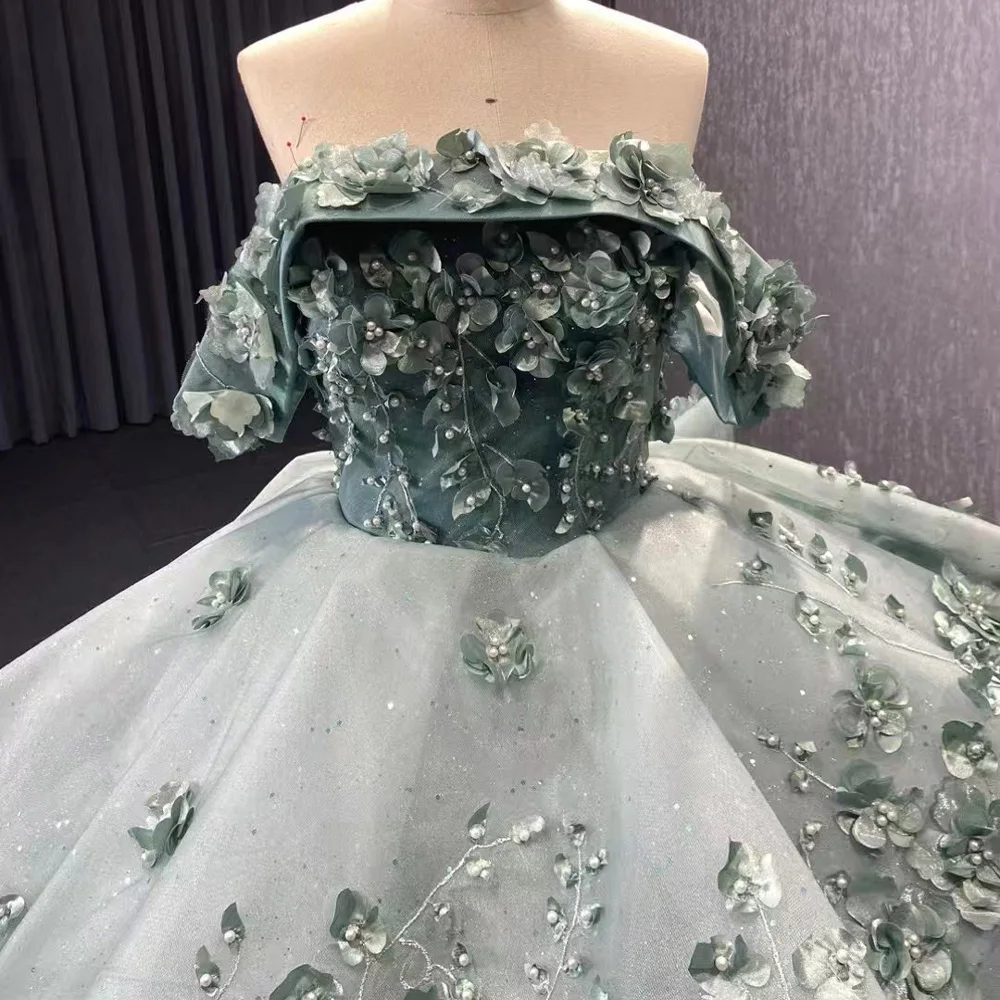 Luksusowa suknia Quinceañera bez ramiączek, z odkrytymi ramionami, sznurowana z tyłu, Vestido Quinceañeras z aplikacjami, możliwość personalizacji.