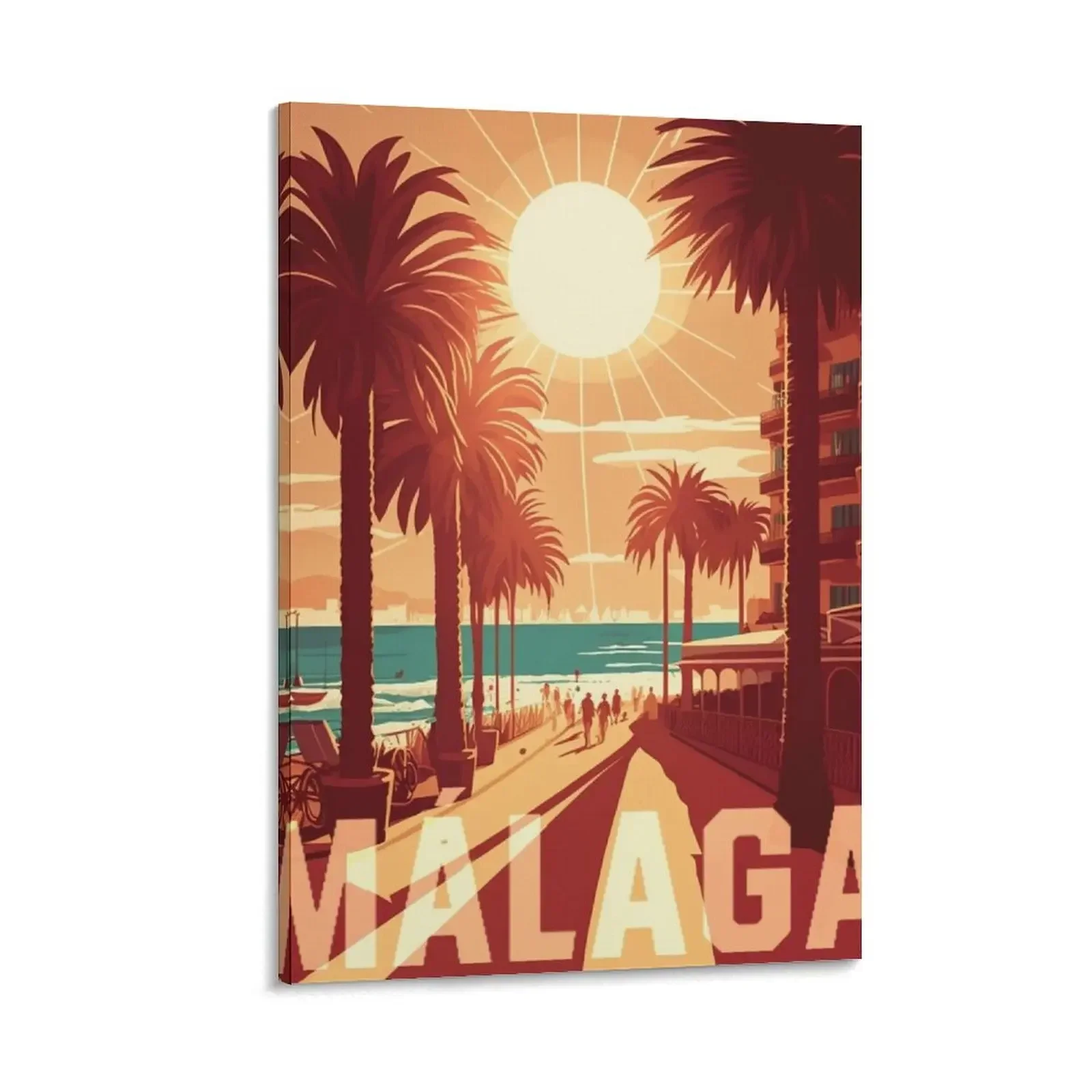 

Malaga Spain Vintage Travel Poster Canvas Painting Posters on the wall luxury home decor anime posters office decoration