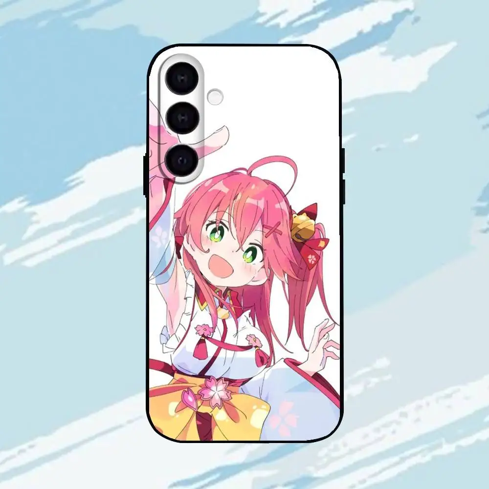 S-Sakura M-Miko  Black Shell Phone Case For Samsung Galaxy A73,A72,A71,A70,A53,A52,A51,Others Soft Black Shell