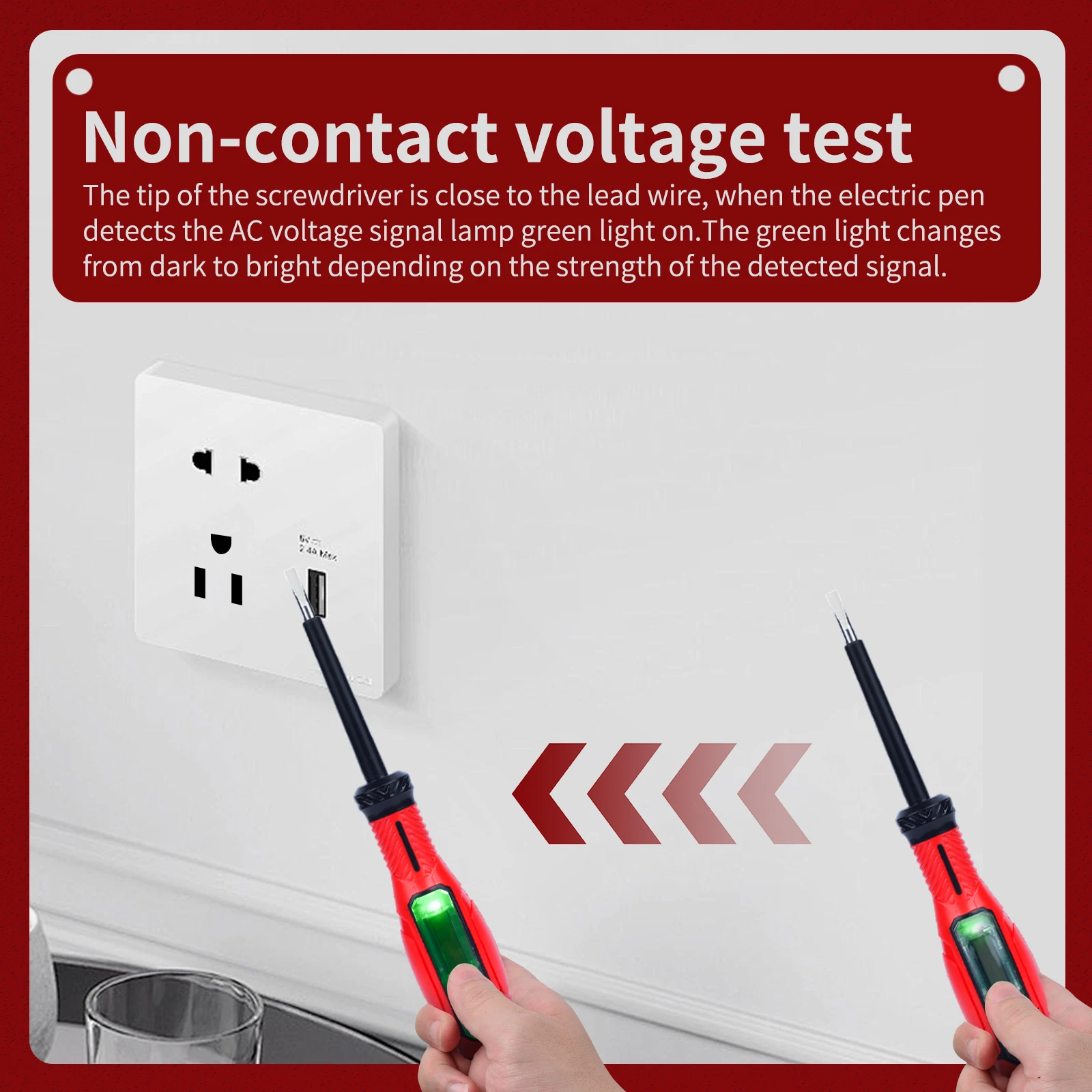 Newest Non-Contact Screwdriver Voltage Tester Pen 12-220V LCD Display Screen Voltmeter Detector Electrical Pen Voltage Indicator