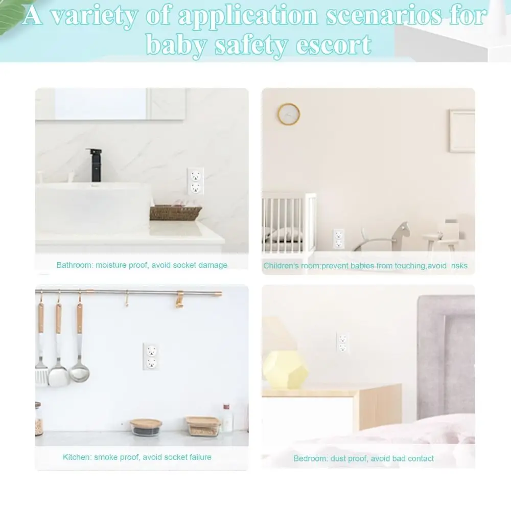 

New Plastic Electric Outlet Cover Bear Two Phase Safe Lock Cover Electrical Outlet Protectors Unisex Safety