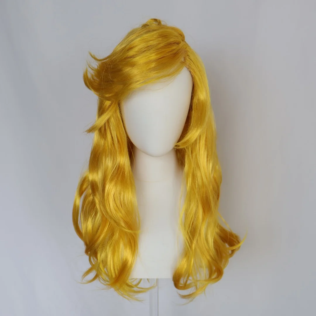 

Хэллоуин, Рождество, синтетический золотой парик, длинная волна, парик для косплея, золотой парик, для женщин, карнавала, парик для музыкальных фестивалей