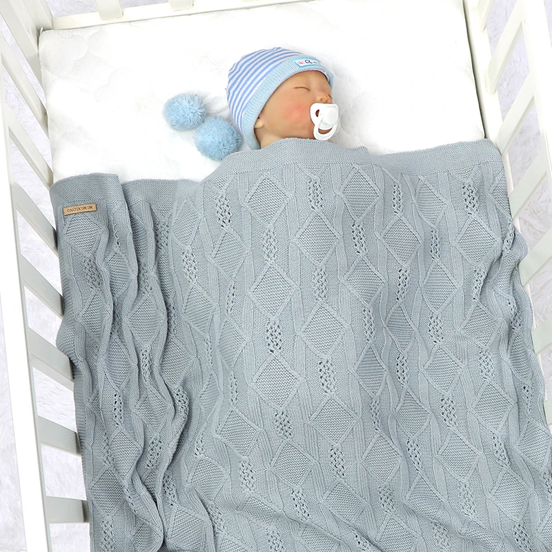 Cobertores do bebê recém-nascido, 100% Algodão, Carrinho Infantil, Panos de Malha, Super Macio, Criança, Menino, Cama Menina, Colcha Plaid Crib, 100x80cm