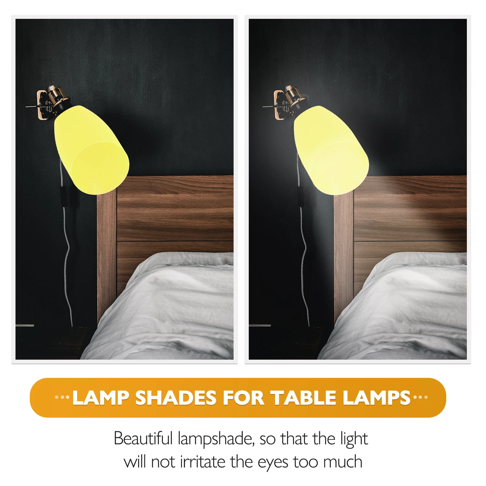 

4pcs Plastic Lampshade Home Decor Replacement Lamp Shade Cover Durable Soft Light Table Lamp Shade Simple Design Easy