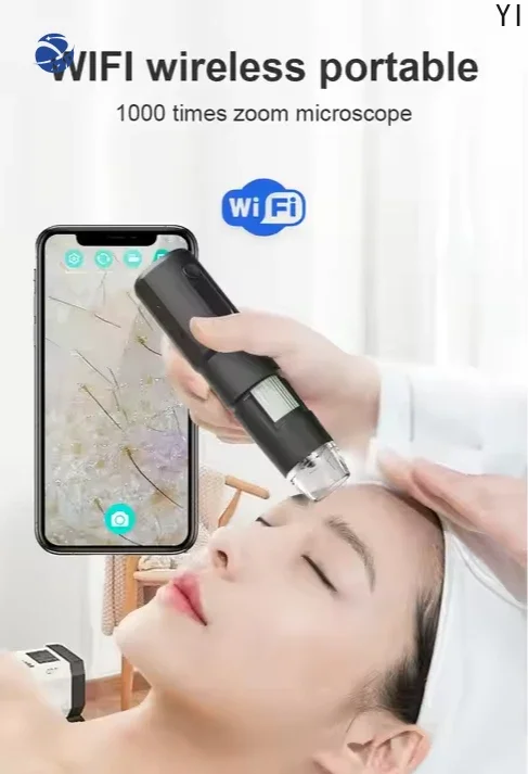 2-megapixel WIFI microscope with 1000x magnification for mobile phones, tablets, and general endoscopes