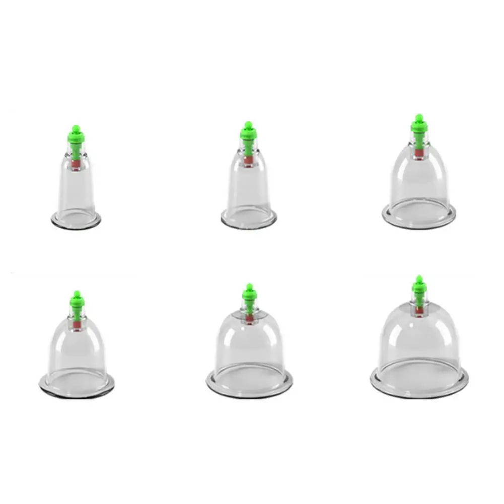 Multi-Function Household Cupping Massager Set, Dispositivo elétrico Cupping, Ventosa a Vácuo, Bomba, 6 latas, Cupping Massage Cups