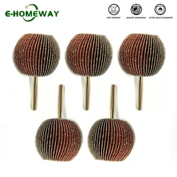 5PCS Spherical Sandpaper Flap Wheel 6mm(1/4