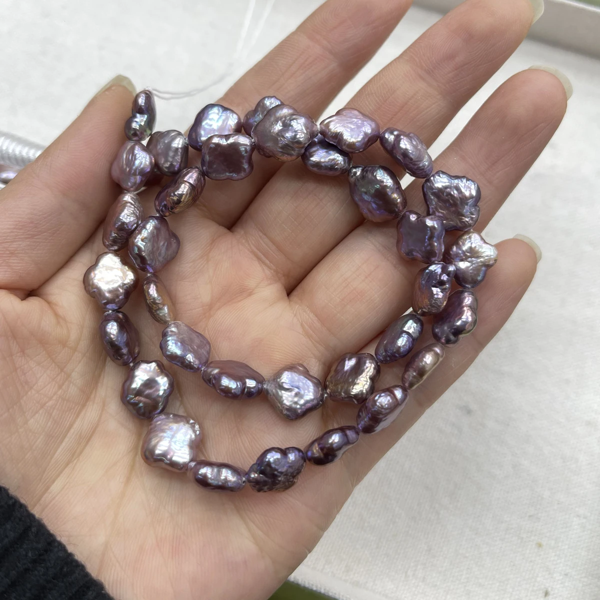 

Baroque Natural Freshwater Pearls Purple Loose Beads for Jewelry Making DIY Women Necklace Bracelets Handicraft Accessories 10mm